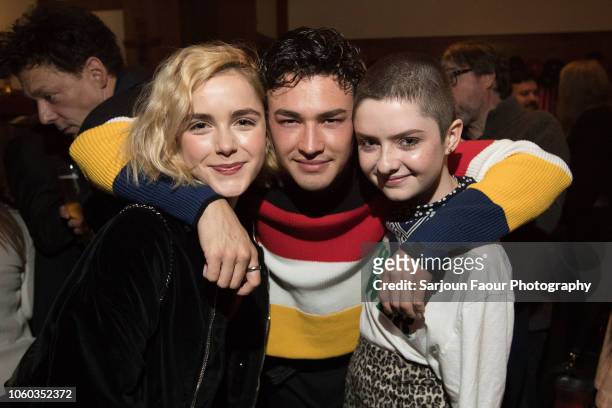 Kiernan Shipka, Gavin Leatherwood and Lachlan Watson attend the special preview of Netflix’s original series ‘Chilling Adventures of Sabrina’ at the...