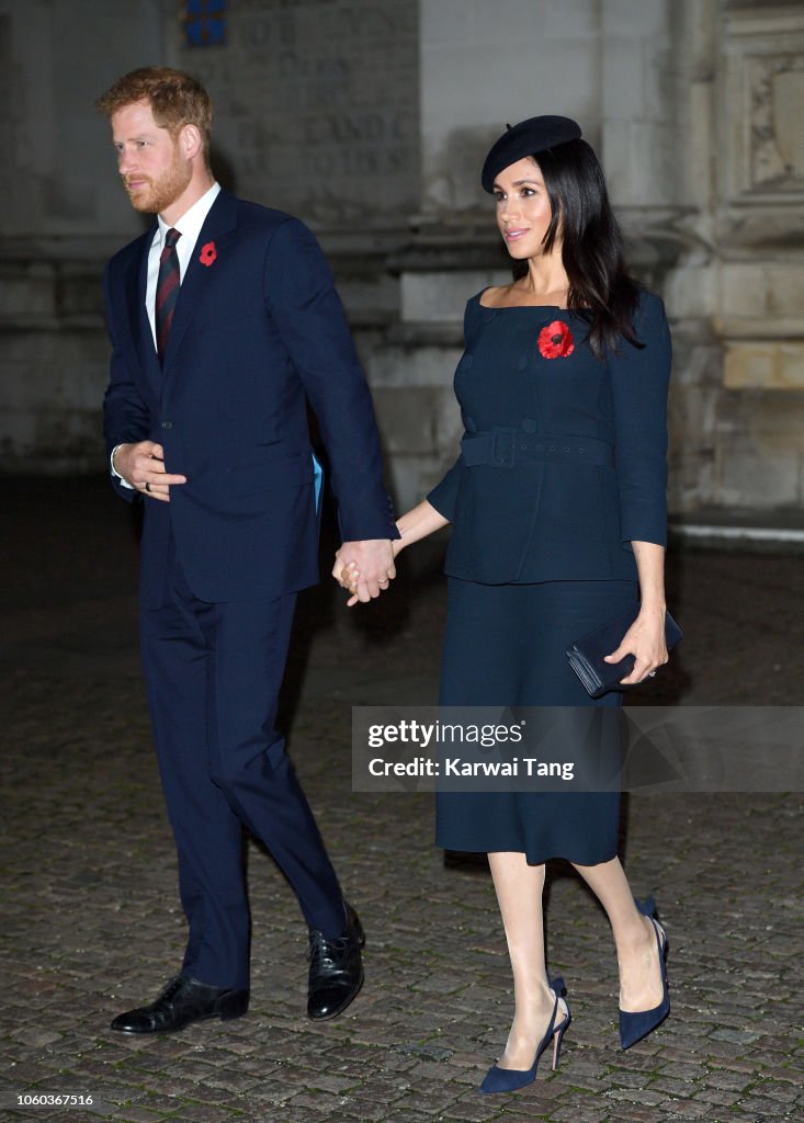 Centenary Of The Armistice Service At Westminster Abbey