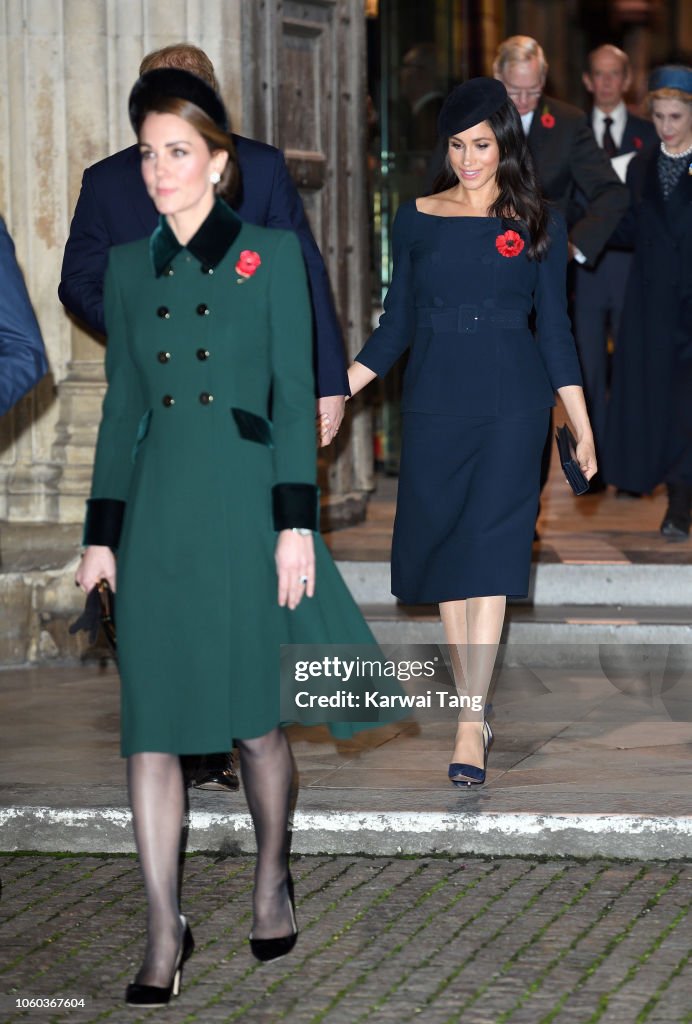 Centenary Of The Armistice Service At Westminster Abbey