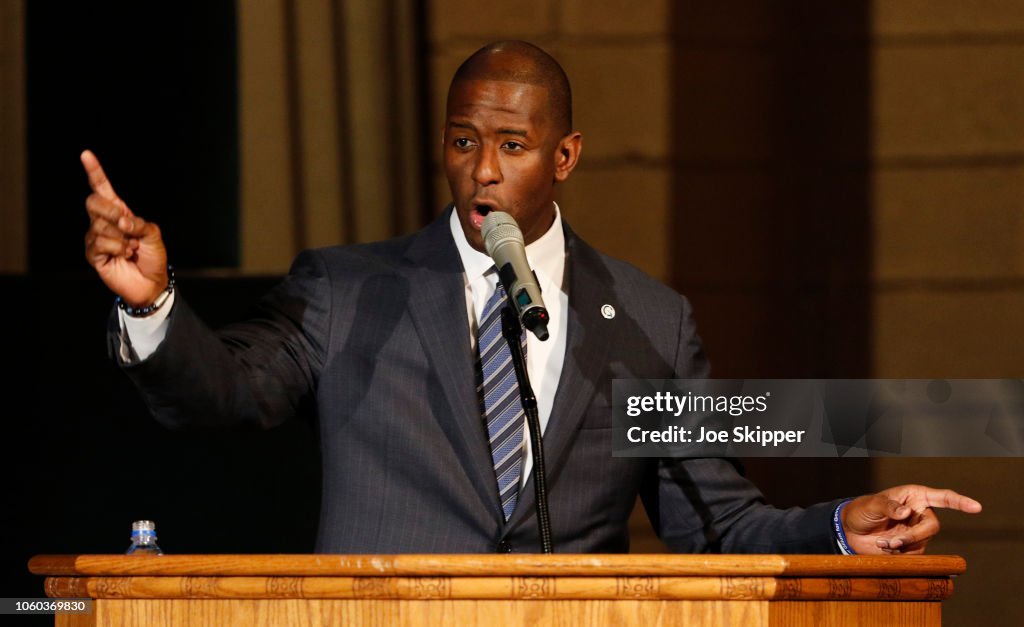 Andrew Gillum Attends Church Event To Advocate For Election Recount