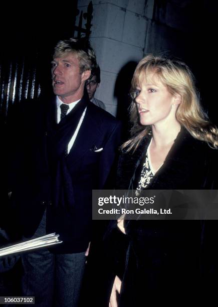 Robert Redford and Shauna Redford during Opening of "Highlight Exhibit - November 17, 1983 at International Center of Photography in New York City,...