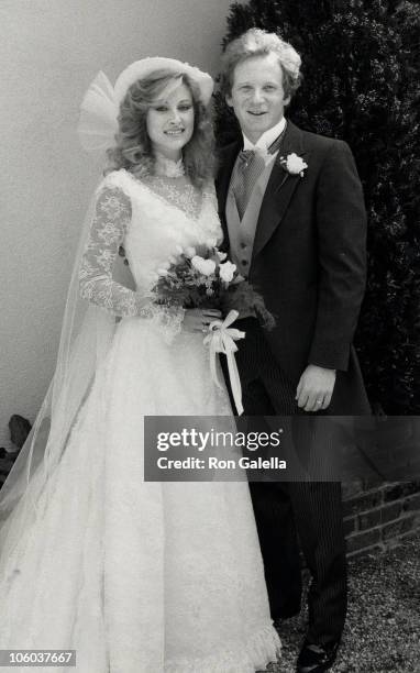 Morgan Hart and Donny Most during Donny Most and Morgan Hart Wedding Reception - February 21, 1982 at Donny Most's Malibu Home in Malibu, California,...