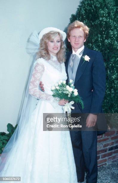 Morgan Hart and Donny Most during Donny Most and Morgan Hart Wedding Reception - February 21, 1982 at Donny Most's Malibu Home in Malibu, California,...