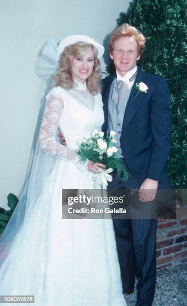 Morgan Hart and Donny Most during Donny Most and Morgan Hart Wedding Reception - February 21, 1982 at Donny Most's Malibu Home in Malibu, California,...