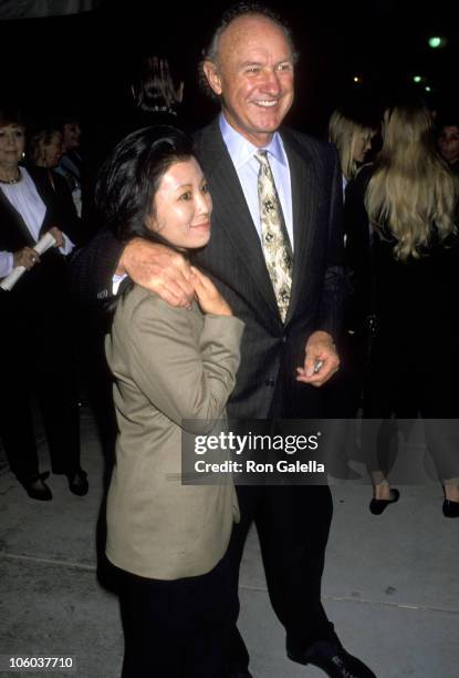 Gene Hackman and Betsy Arakawa during "Actors as Artists" Charity Benefit - November 9, 1992 at Tripp's Club in Century City, California, United...