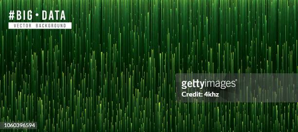 flowing data code lines abstract texture green background - industry 4 0 stock illustrations