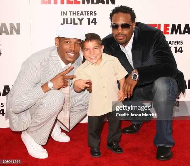 Marlon Wayans, Linden Porco, and Shawn Wayans during "Little Man" Los Angeles Premiere - Arrivals at Mann National Theatre in Westwood, California,...