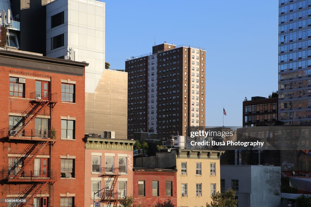 Overlapping Building Structures Overlapping Buildings Of Different Historical Ages In Manhattan New ...