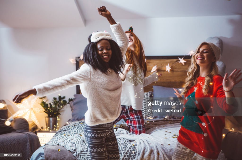 Pajama party dancing