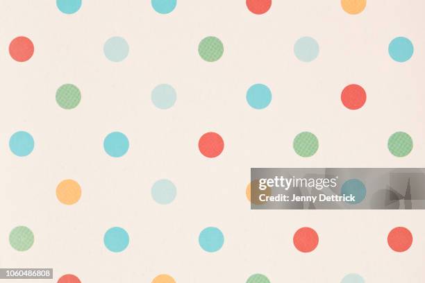 coloured polka dots - polka dot stock pictures, royalty-free photos & images