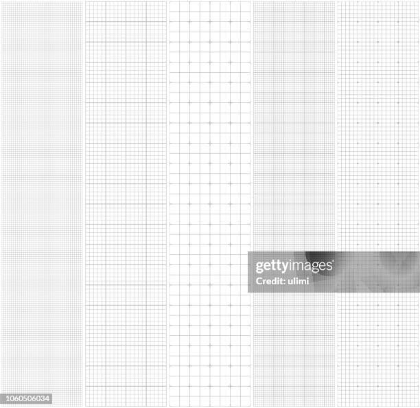 seamless graph paper - lined note paper stock illustrations