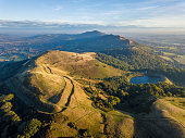 Malvern Hills with the Iron age hill fort in the foreground