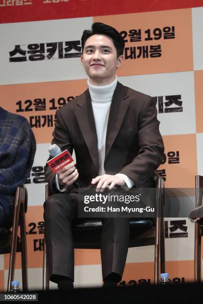 Of boy band EXO-K attends the 'Swing Kids' Press Conference on November 12, 2018 in Seoul, South Korea. The film will open on December 19, in South...