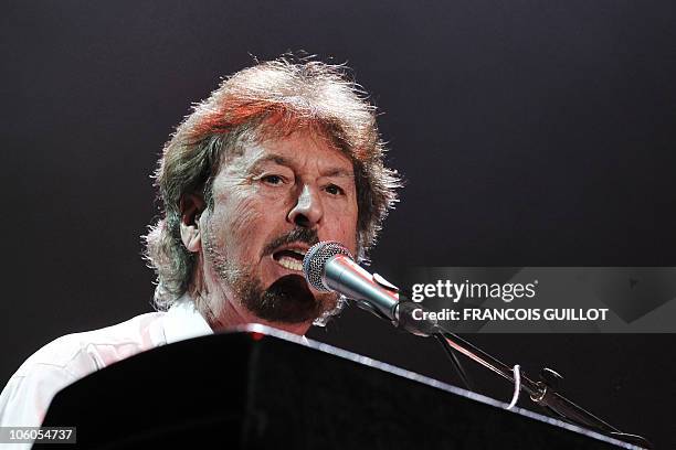 Supertramp rock band's founder, singer and musician Rick Davies performs on stage during a concert part of the "70-10" tour with several group's...