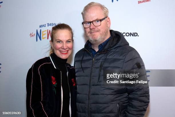 Jeannie and Jim Gaffigan attend "The New One" Broadway Opening Night at Cort Theatre on November 11, 2018 in New York City.