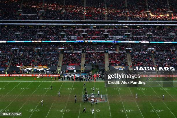 General view inside the stadium during the NFL International Series match between Philadelphia Eagles and Jacksonville Jaguars at Wembley Stadium on...