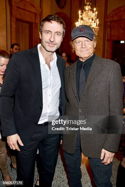 Guido Broscheit and Terence Hill during the Italian Film Festival reception on November 11, 2018 in Berlin, Germany.