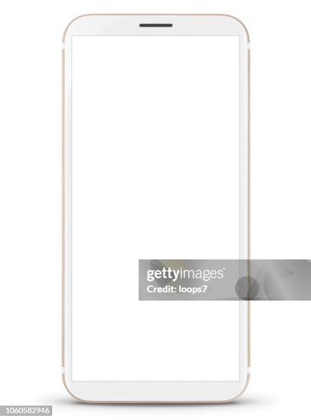 smartphone front view - blank screen stock illustrations