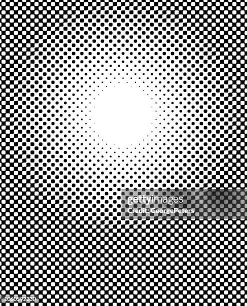 halftone dots circle frame - gradient texture silkscreen stock illustrations