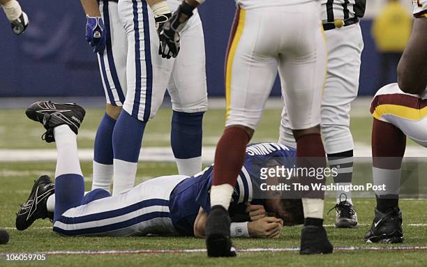 Indianapolis, IN Washington Redskins against the Indianapolis Colts at the RCA Dome on Sunday, October 22, 2006. Colts quarterback Peyton Manning...