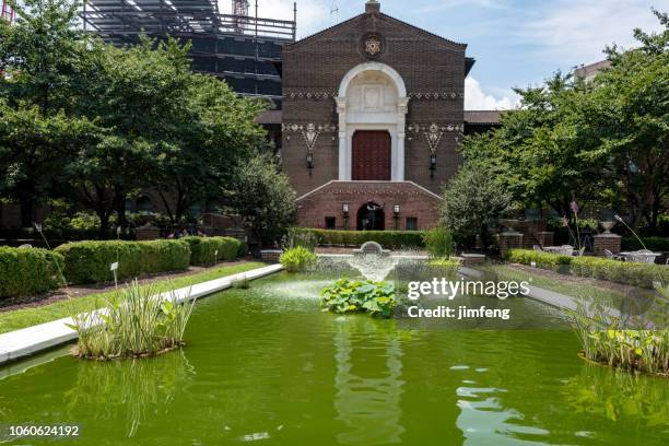 penn museum garden - university of pennsylvania stock pictures, royalty-free photos & images