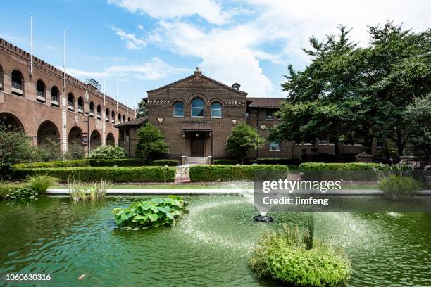 penn museum garden - university of pennsylvania stock pictures, royalty-free photos & images