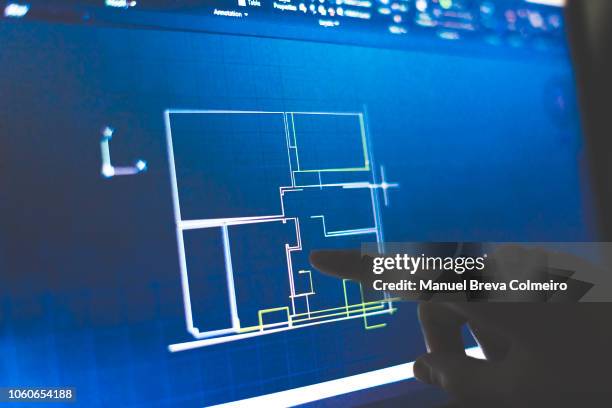 blueprint - architectural designer stock pictures, royalty-free photos & images