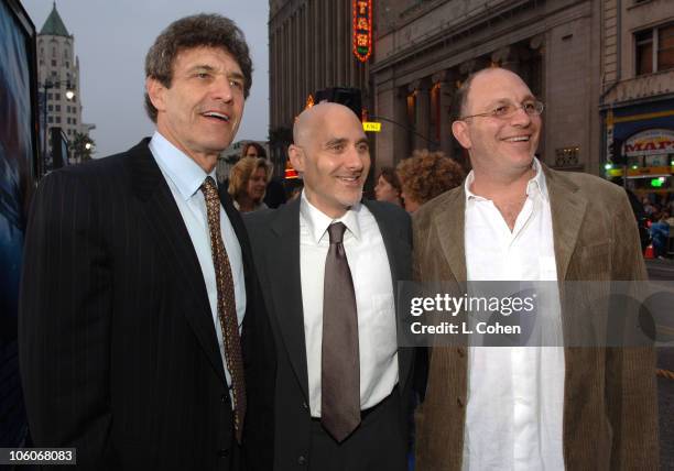 Alan Horn and Jeff Robinov of Warner Bros. With screenwriter Akiva Goldsman