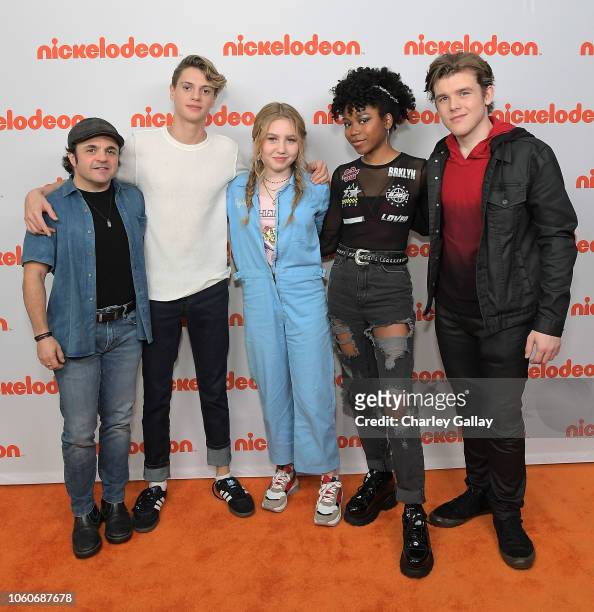 Michael D. Cohen, Jace Norman, Ella Anderson, Riele Downs and Sean Ryan Fox attend Nickelodeon' Holiday Party With Casts Of "Cousins For Life" And...