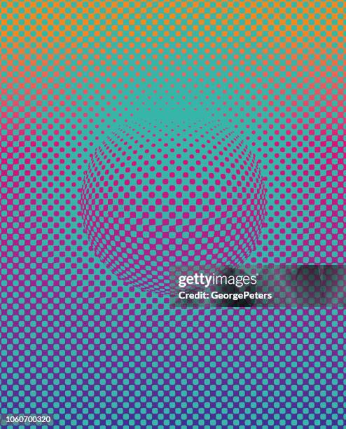 halftone dots circle abstract background - eclipse stock illustrations