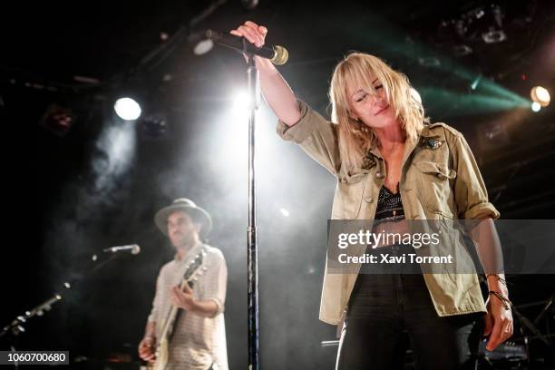 Emily Haines of Metric performs in concert at sala Bikini on November 11, 2018 in Barcelona, Spain.