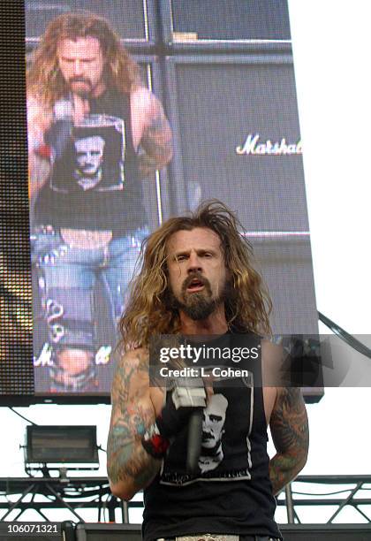 Rob Zombie during KROQ Weenie Roast Fiesta 2006 - Backstage at Verizon Wireless Amphitheater in Irvine, California, United States.