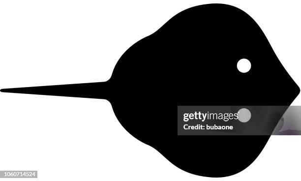 stingray icon with long shadow - stingray stock illustrations