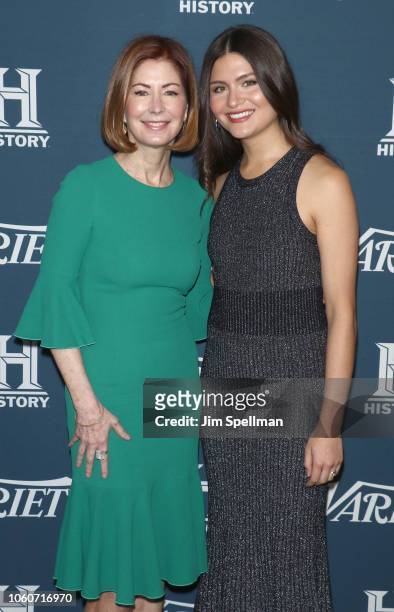 Acttresses Dana Delany and Phillipa Soo attend the 2nd Annual Variety Salute to Service at Cipriani Downtown on November 12, 2018 in New York City.