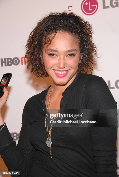 Naima Mora during Launch of HBO Mobile - May 31, 2005 at Mr. Chow - Tribeca in New York City, New York, United States.