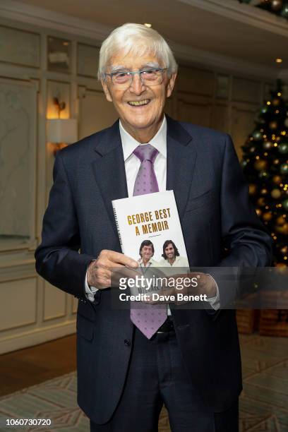 Sir Michael Parkinson attends the launch of new book "George Best: A Memoir" by Sir Michael Parkinson at Fortnum & Mason on November 12, 2018 in...
