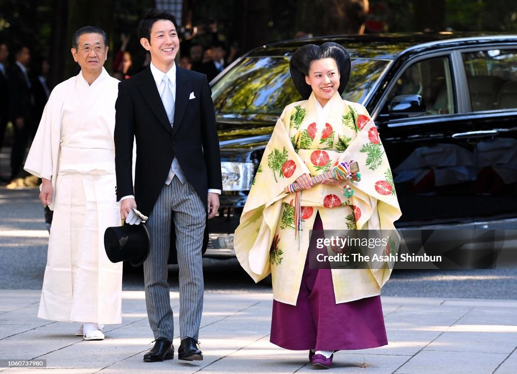 Princess Ayako Of Takamado And Kei Moriya Wedding