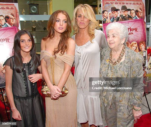 Ali Lohan, Lindsay Lohan, Dina Lohan and Grandma Lohan