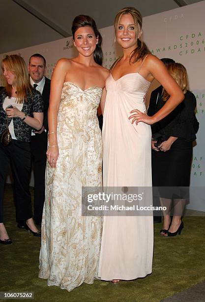 Jamie-Lynn Sigler and Amanda Bynes during 2006 CFDA Awards - Arrivals at New York Public Library in New York City, New York, United States.