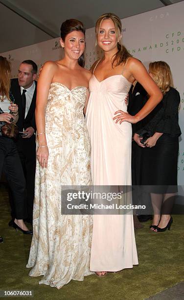 Jamie-Lynn Sigler and Amanda Bynes during 2006 CFDA Awards - Arrivals at New York Public Library in New York City, New York, United States.