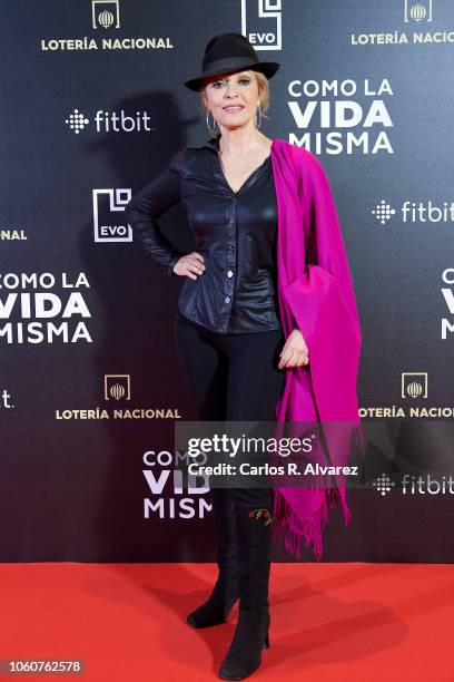 Silvia Tortosa attends 'Como la Vida Misma' premiere during the Madrid Premiere Week at the Callao cinema on November 12, 2018 in Madrid, Spain.