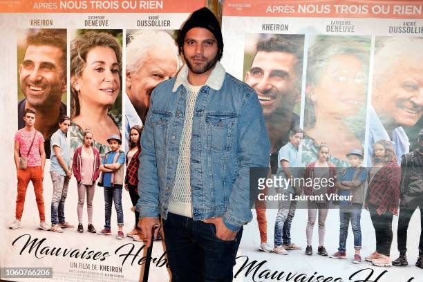 Actor Vincent Heneine attends "Mauvaises Herbes" Premiere at UGC Cine Cite des Halles on November 12, 2018 in Paris, France.