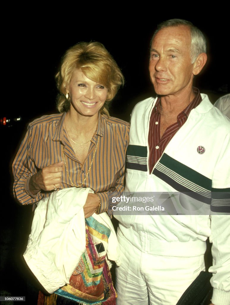 Angie Dickinson and Johnny Carson during Angie Dickinson and Johnny... News Photo - Getty Images