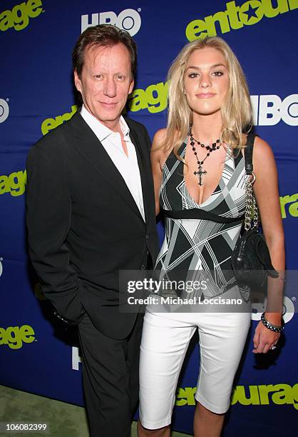 James Woods with his girlfriend Ashley Madison during "Entourage" Season Three New York Premiere - Arrivals at Skirball Center for the Performing...