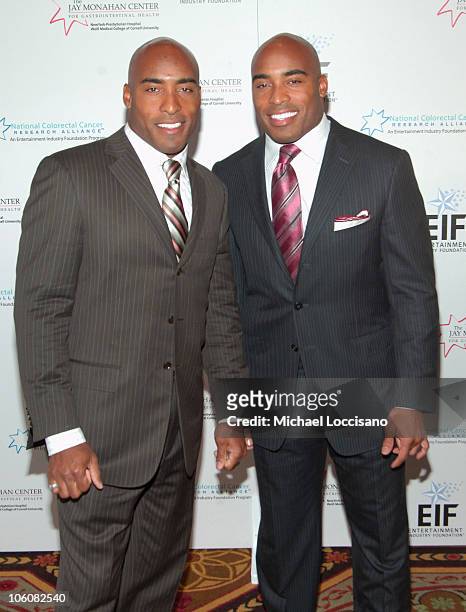 Ronde Barber and Tiki Barber during Katie Couric, EIF and NCCRA Present "Hollywood Meets Motown" Benefit - Arrivals at The Waldorf Astoria Hotel in...