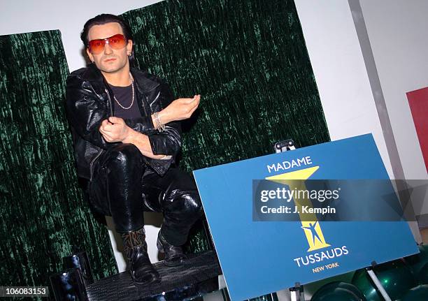 Bono Wax Figure during U2 Rocker Bono Wax Figure Unveiled At Madame Tussauds New York at Madame Tussauds in New York City, New York, United States.