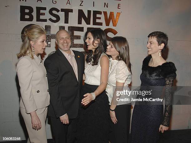 Julie McGowan, Senior Vice President and Publisher of Food & Wine Magazine, Tom Colicchio, Katie Lee Joel, Gail Simmons and Dana Cowin, Editor in...