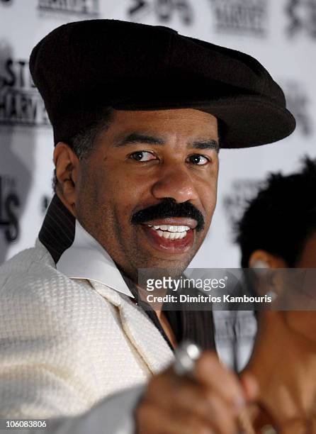 Steve Harvey during "Don't Trip...He Ain't Through With Me Yet" New York City Premiere at Magic Johnson Harlem Theater in Harlem, New York, United...