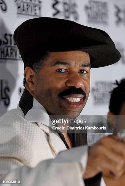 Steve Harvey during "Don't Trip...He Ain't Through With Me Yet" New York City Premiere at Magic Johnson Harlem Theater in Harlem, New York, United...