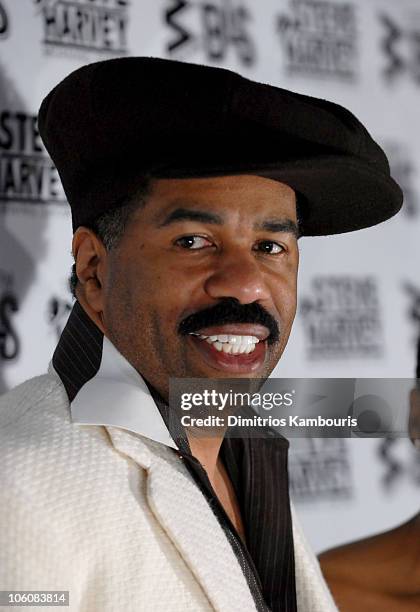 Steve Harvey during "Don't Trip...He Ain't Through With Me Yet" New York City Premiere at Magic Johnson Harlem Theater in Harlem, New York, United...